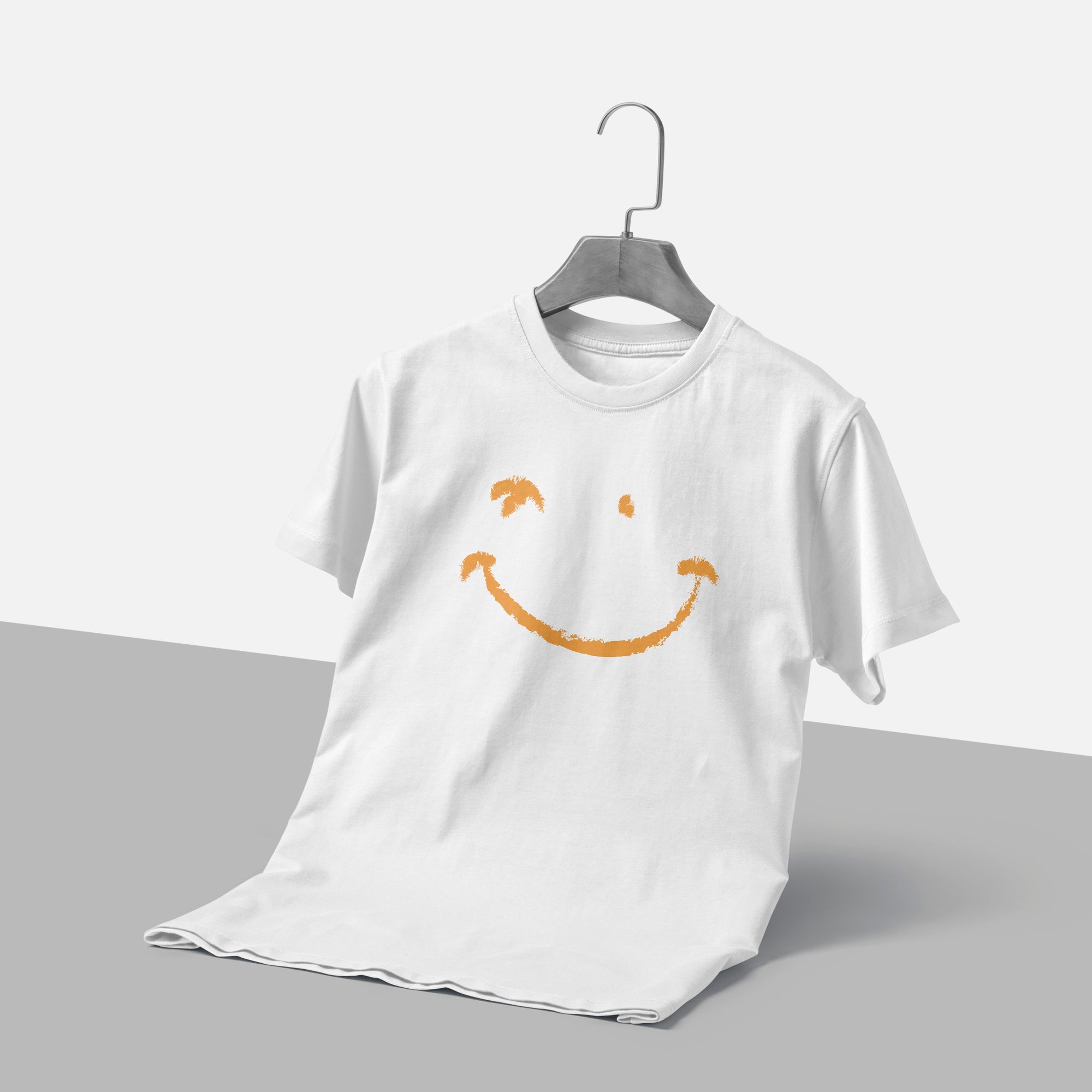 Satisfied Smiley Face with Brush Strokes T-Shirt