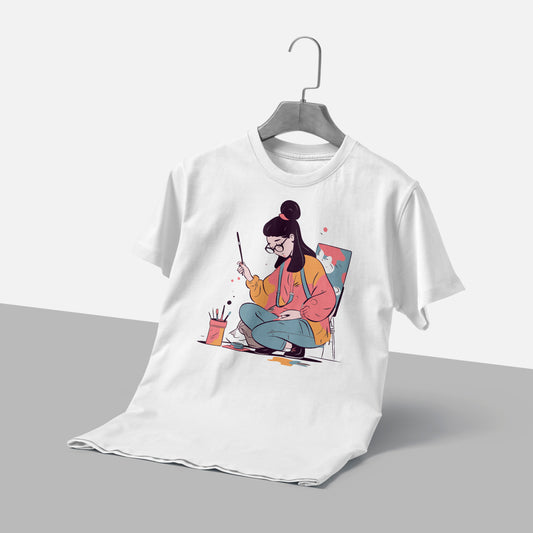 Aesthetic Painter Girl T-Shirt