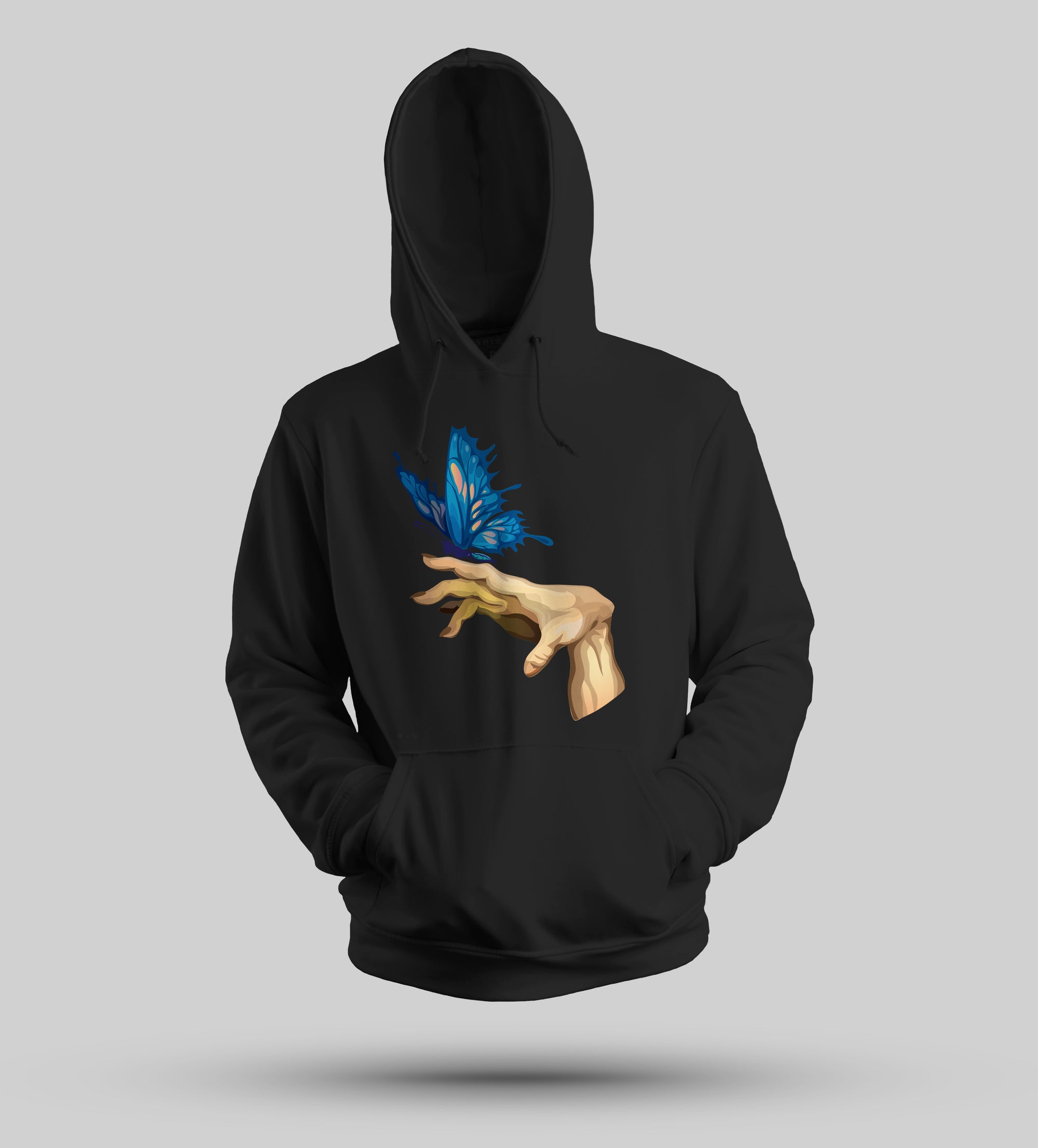 Blue Feather Touch Hoodie