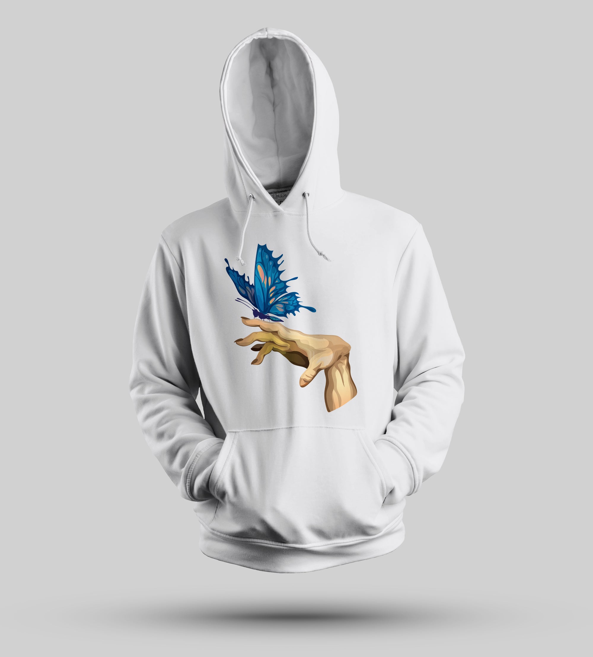 Blue Feather Touch Hoodie
